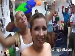 Group of horny coeds fucking on college