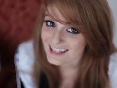 Redhead Faye fucked with her glasses